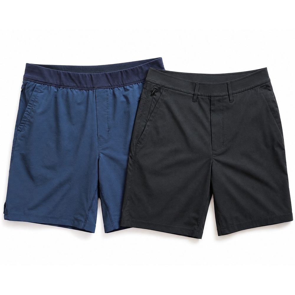 Public Rec Men's Shorts Lot 2 Size 38 Black Navy Athletic Chino Stretch...